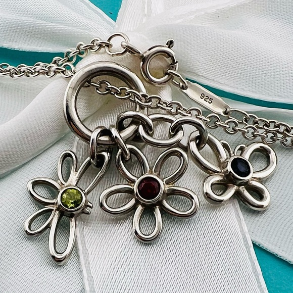Tiffany Flower, Dragonfly, and Butterfly Necklace - Picture 2 of 5